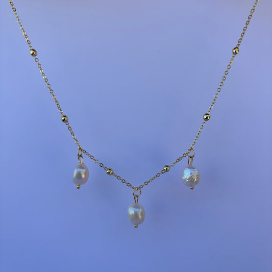 Celeste Pearl Drop Necklace