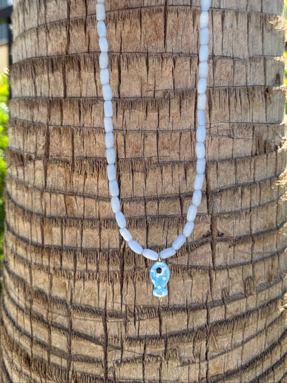 Sea Blue Fish Necklace