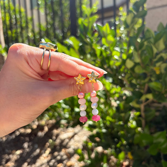 Mermaids Blush Star Earrings