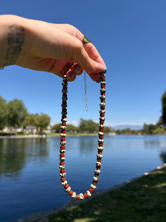 Spotted Flame Necklace